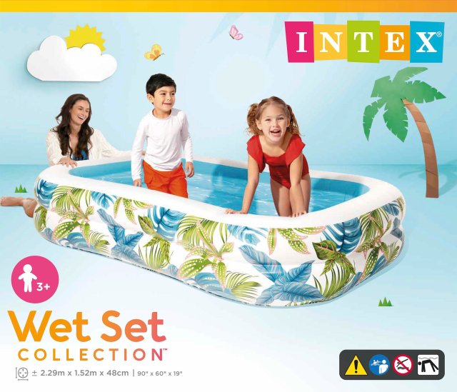 INTEX Tropical Swim Center Family Pool – Paradise Themed Large Inflatable Pool for Backyard Summer Parties - Image 6
