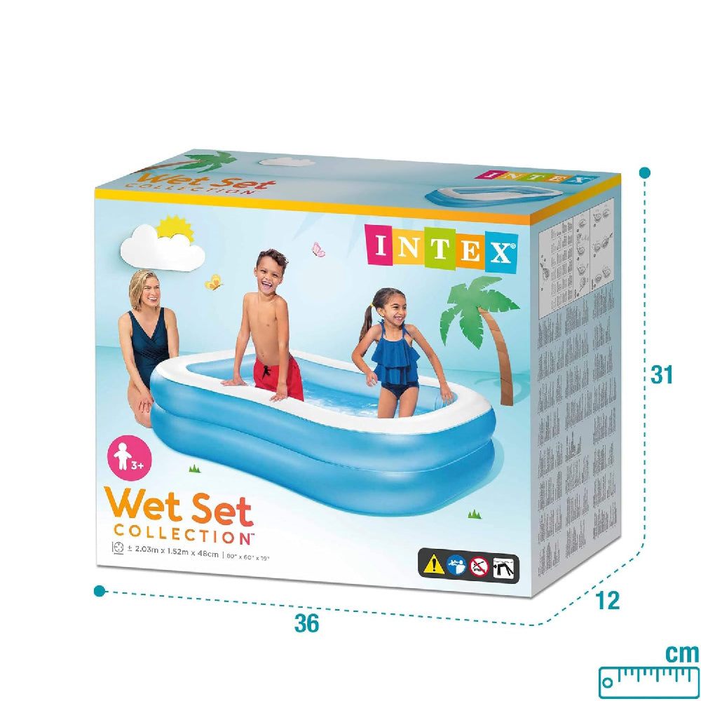 INTEX 6.5ft Swim Center Family Pool – Classic Rectangular Inflatable Backyard Pool with Three Air Chambers - Image 4