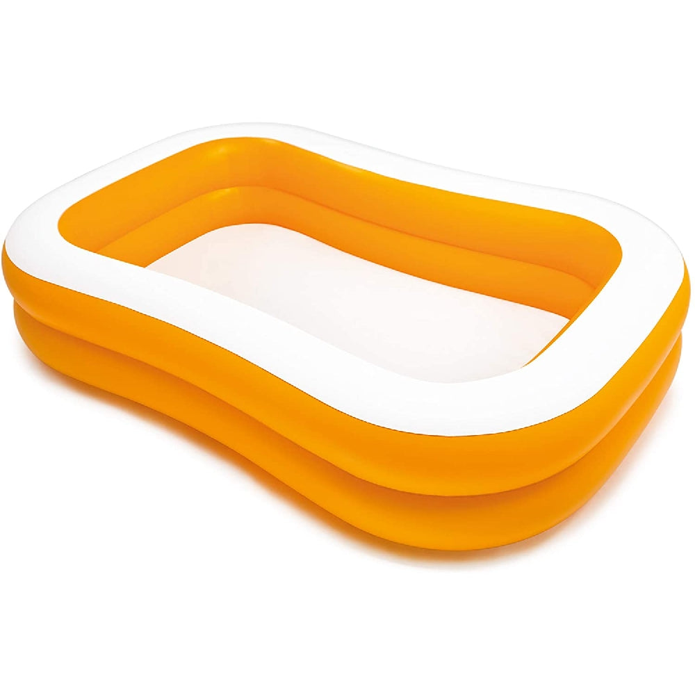 INTEX Mandarin Swim Center Family Pool – Vibrant Orange 2-Ring Inflatable Pool with Extra-Wide Walls - Image 2