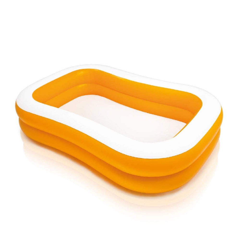 INTEX Mandarin Swim Center Family Pool – Vibrant Orange 2-Ring Inflatable Pool with Extra-Wide Walls - Image 3