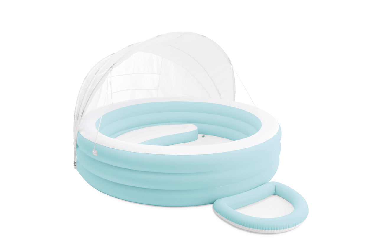 INTEX Swim Center Canopy Lounge Pool – Large Inflatable Family Pool with Removable UPF 50+ Sun Shade