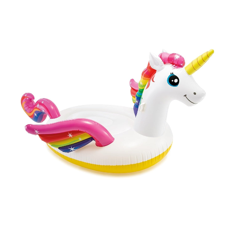 INTEX Mega Unicorn Island – Massive Inflatable Unicorn Party Float with Seating and Heavy-Duty Handles (13+)