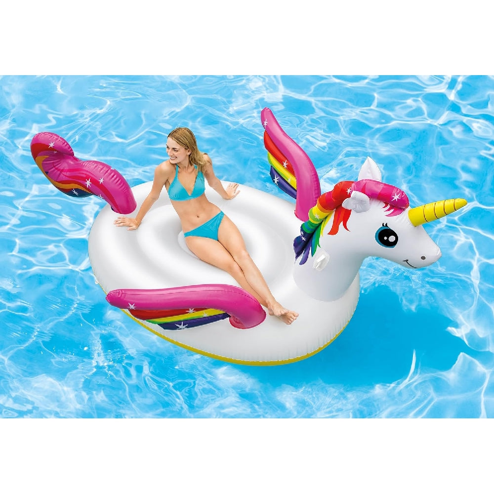 INTEX Mega Unicorn Island – Massive Inflatable Unicorn Party Float with Seating and Heavy-Duty Handles (13+) - Image 3
