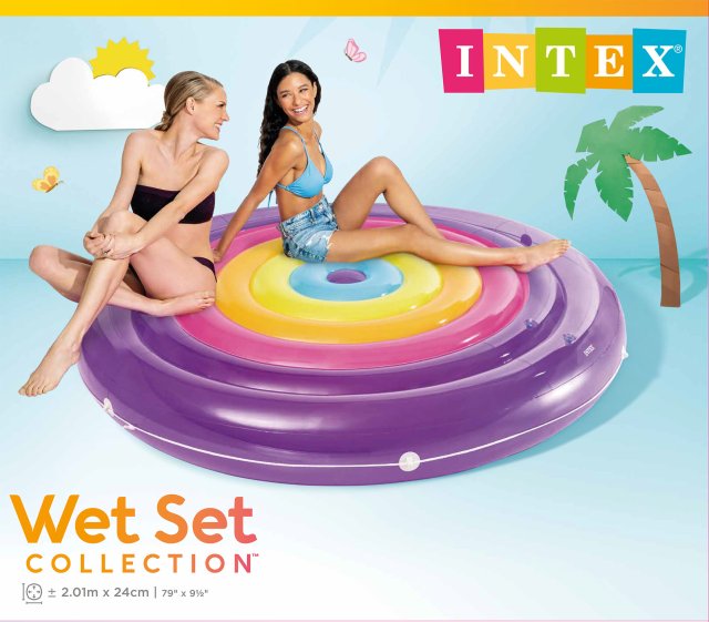 INTEX Rainbow Fiesta Island Water Lounge – Large Floating Party Platform for Lakes & Social Pool Relaxation - Image 3