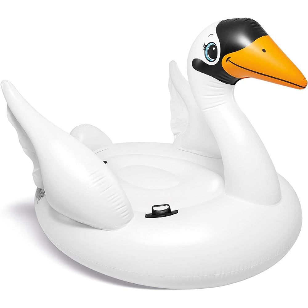 INTEX Mega Swan Island Float – Extra-Large White Swan Inflatable Party Raft for Social Water Lounging