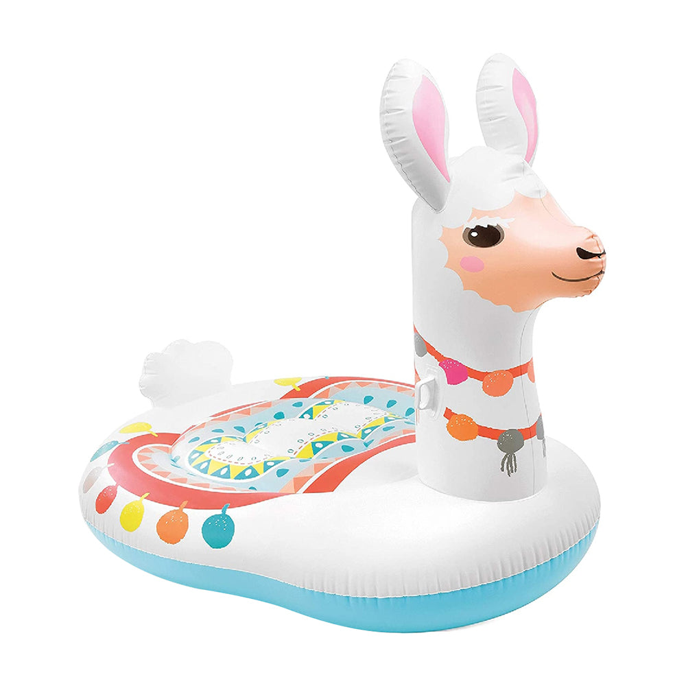 INTEX Mega Llama Island Float – Oversized Inflatable Llama Ride-On with Colorful Blanket Graphics (13+)