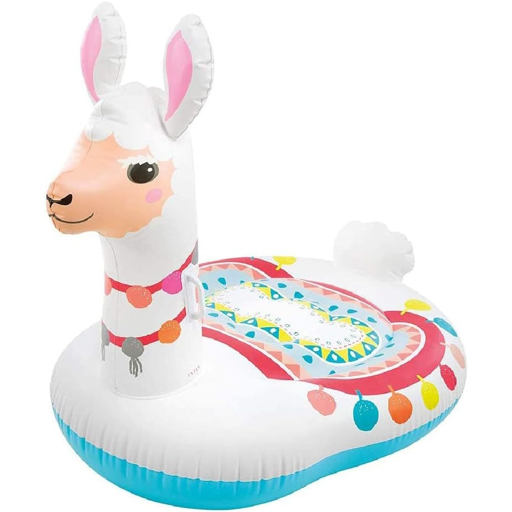 INTEX Mega Llama Island Float – Oversized Inflatable Llama Ride-On with Colorful Blanket Graphics (13+) - Image 2