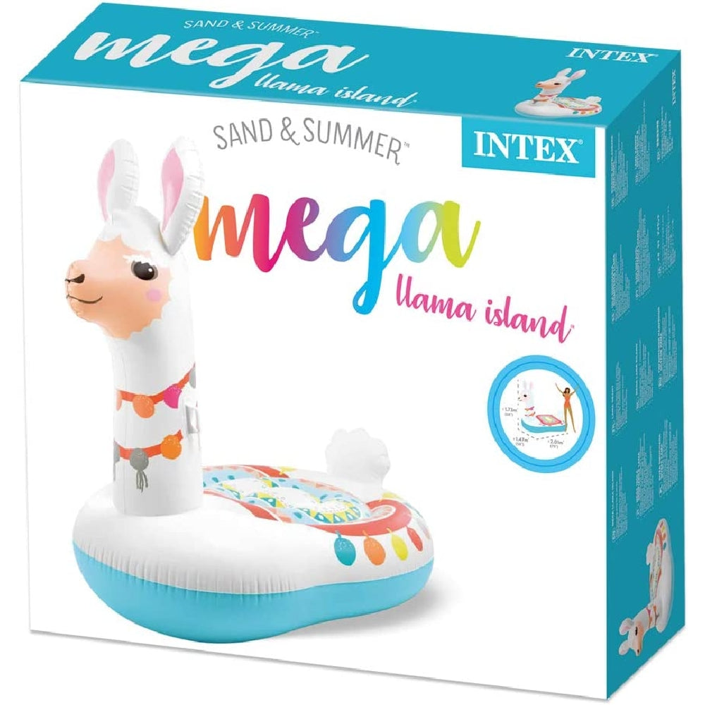 INTEX Mega Llama Island Float – Oversized Inflatable Llama Ride-On with Colorful Blanket Graphics (13+) - Image 4