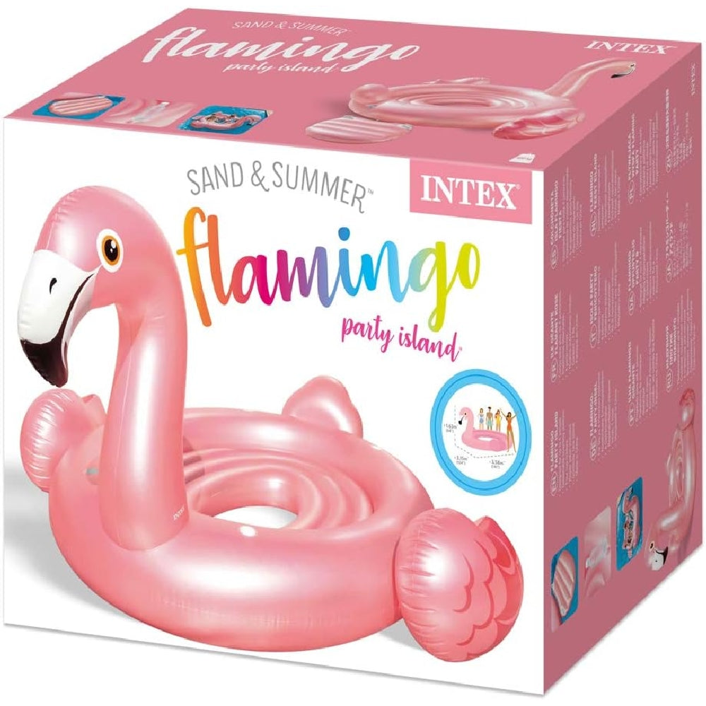 INTEX Giant Flamingo Party Island – Massive 14ft Inflatable Floating Lounge with Seating & Cooler (13+) - Image 3