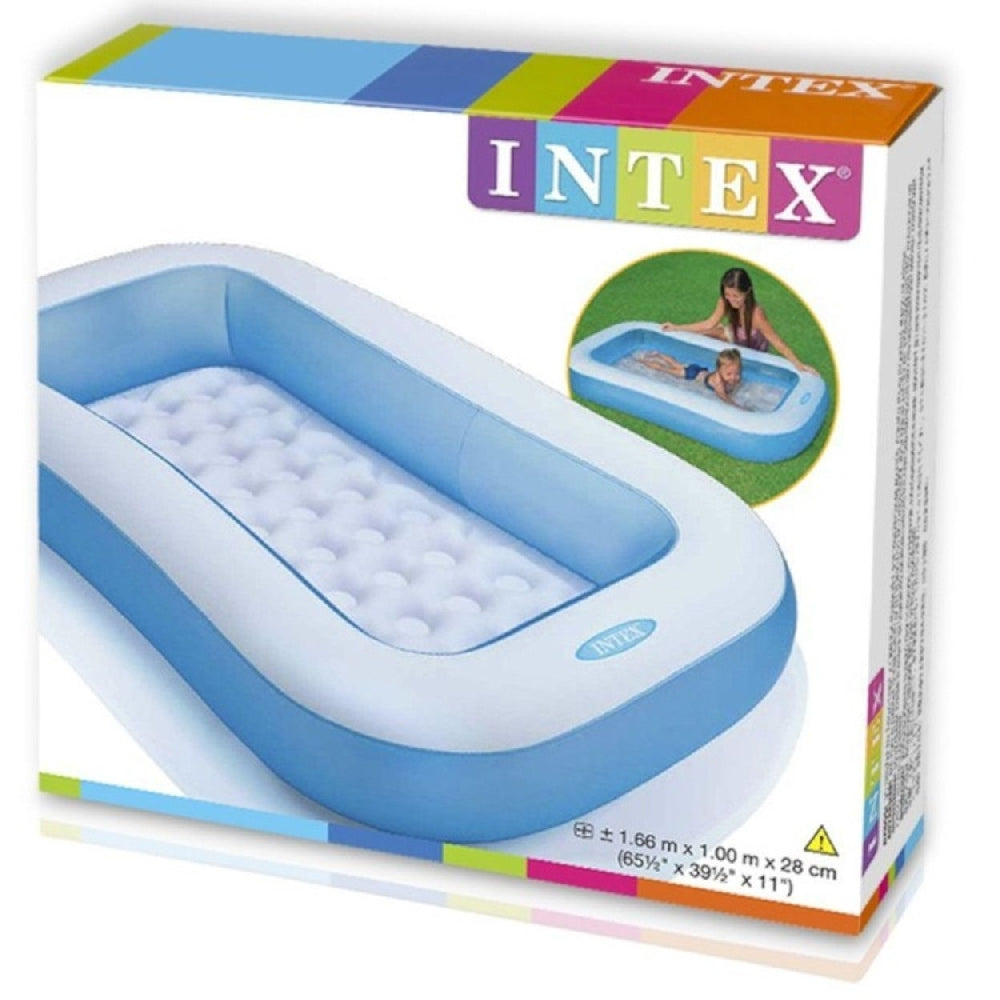 INTEX Small Rectangular Inflatable Kids Pool – Compact Backyard Wading Pool for Toddlers & Supervised Play - Image 2