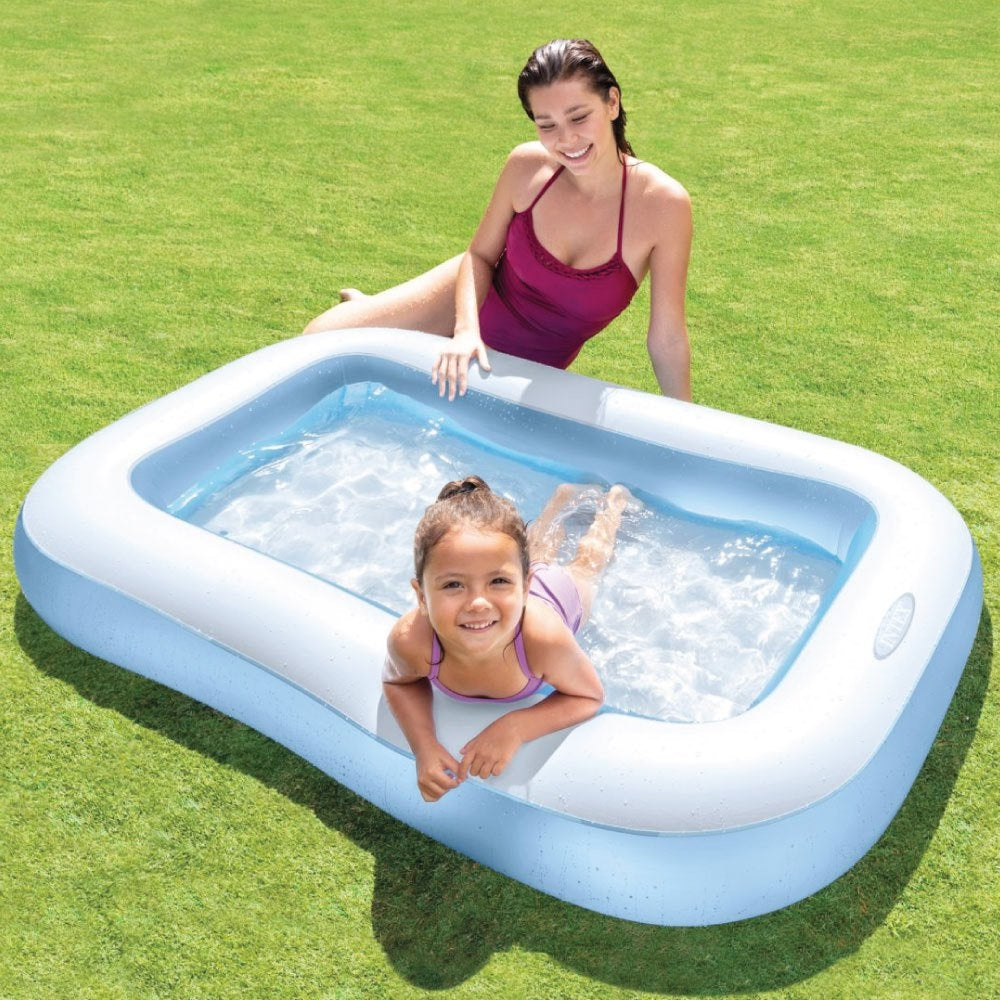 INTEX Small Rectangular Inflatable Kids Pool – Compact Backyard Wading Pool for Toddlers & Supervised Play - Image 3