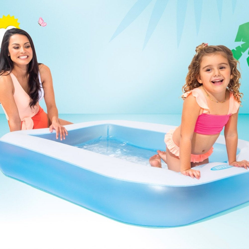 INTEX Small Rectangular Inflatable Kids Pool – Compact Backyard Wading Pool for Toddlers & Supervised Play - Image 4