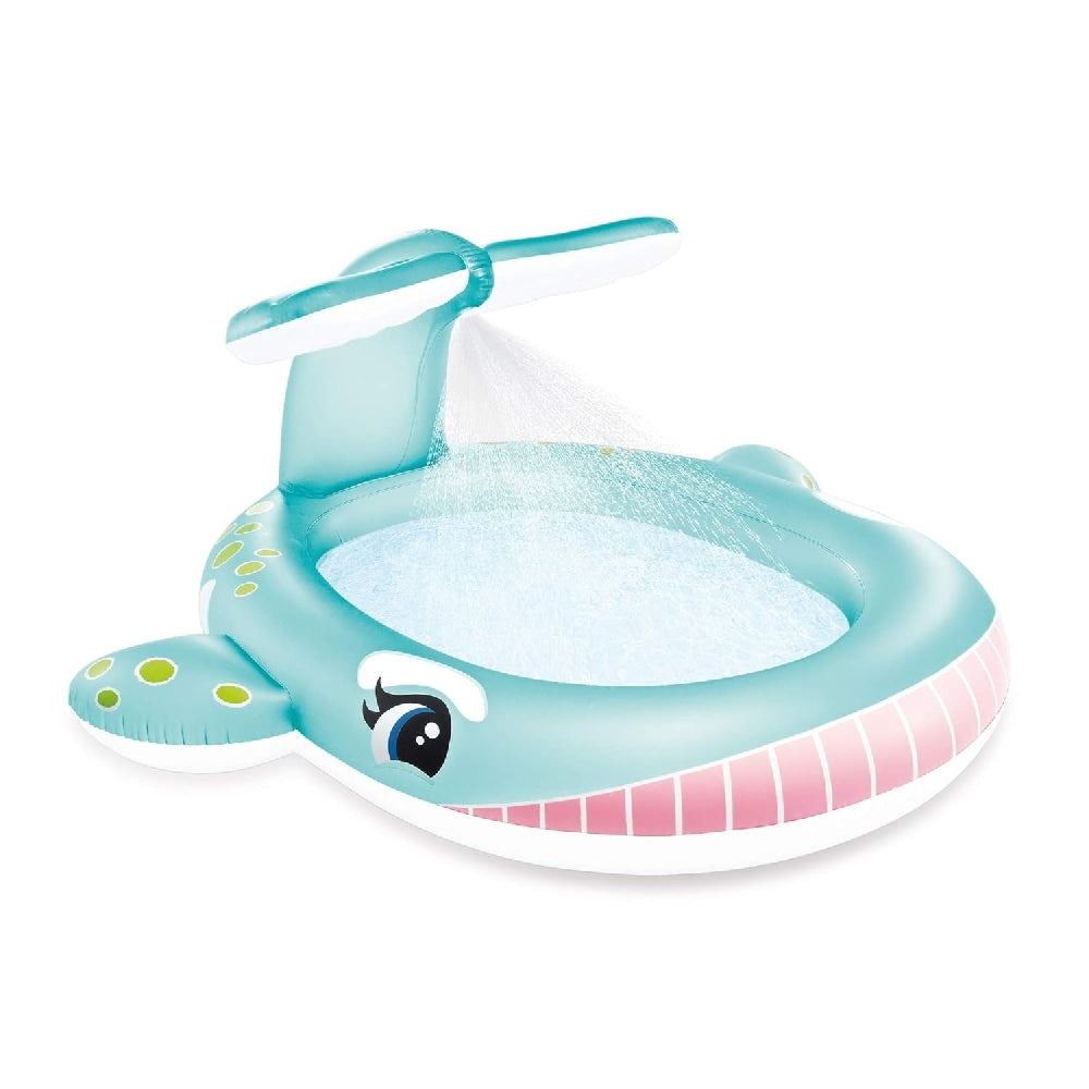 INTEX Whale Spray Inflatable Toddler Pool – Friendly Whale Shape with Built-in Water Sprayer Tail