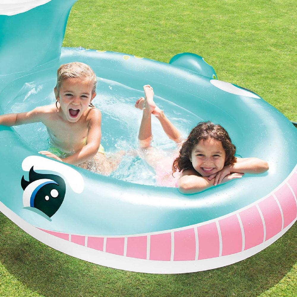 INTEX Whale Spray Inflatable Toddler Pool – Friendly Whale Shape with Built-in Water Sprayer Tail - Image 3