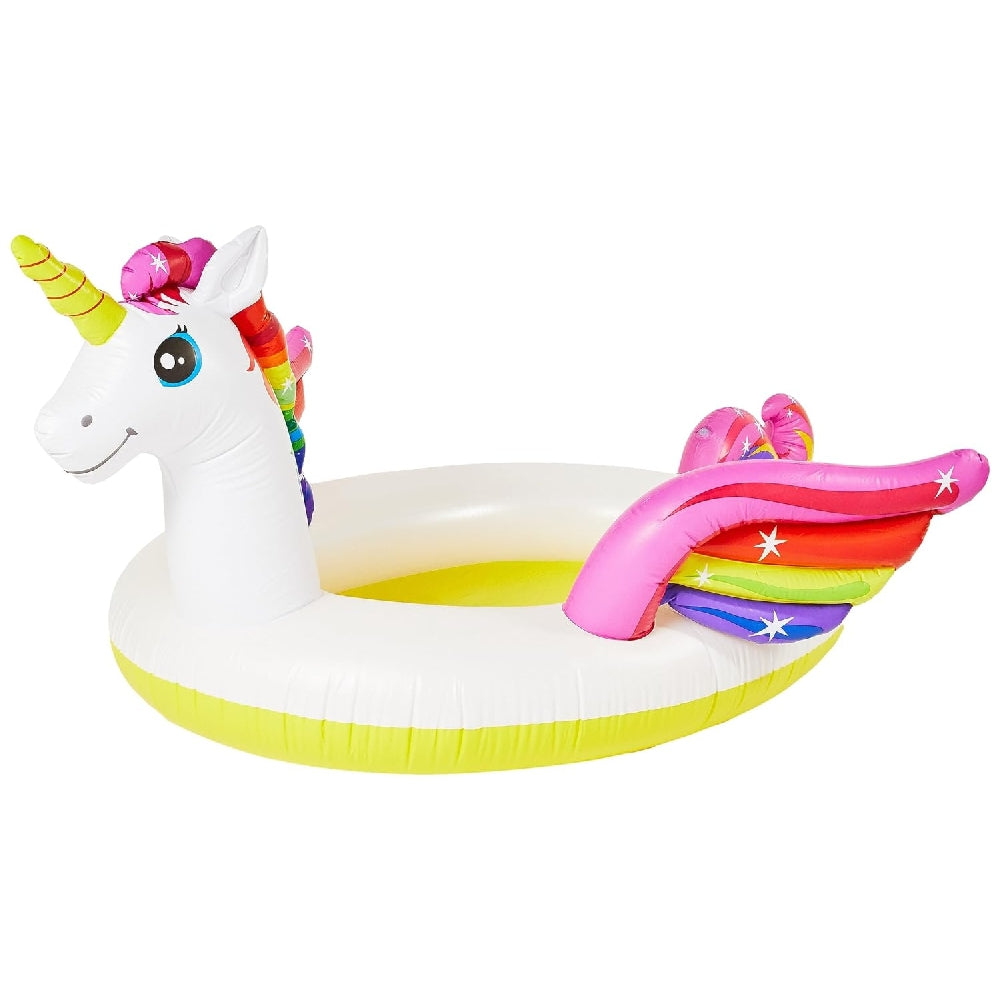 INTEX Mystic Unicorn Spray Pool – Magical Toddler Splash Pad with Built-in Water Sprinkler Canopy