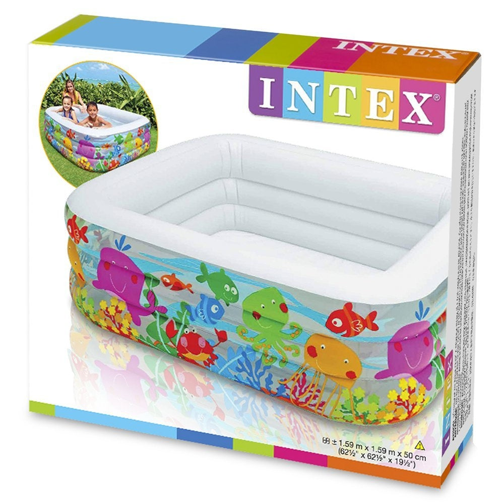 INTEX Clearview Aquarium Inflatable Pool – Transparent Sidewalls with Colorful Sea Life Print for Kids - Image 3