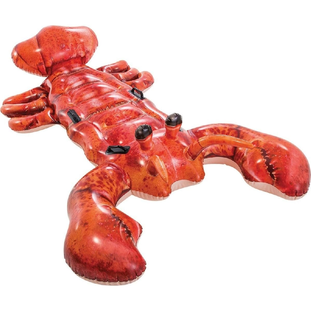 INTEX Giant Lobster Ride-On Pool Float – Realistic 3D Inflatable Shellfish with Heavy-Duty Handles