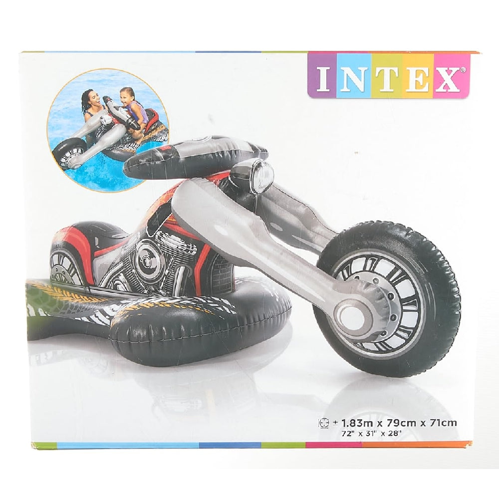 INTEX Cruiser Motorbike Ride-On – Large Inflatable Motorcycle Water Float with Heavy-Duty Stability Handles - Image 4