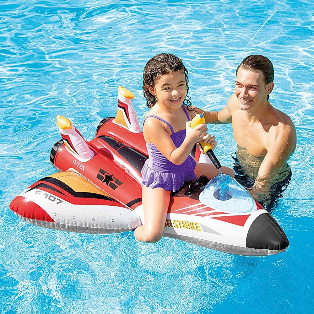 INTEX Water Gun Plane Ride-On – Fighter Jet Inflatable Float with Integrated Constant-Feed Squirt Gun - Image 6
