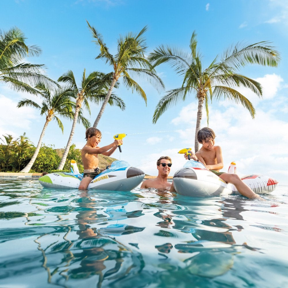 INTEX Water Gun Plane Ride-On – Fighter Jet Inflatable Float with Integrated Constant-Feed Squirt Gun - Image 7