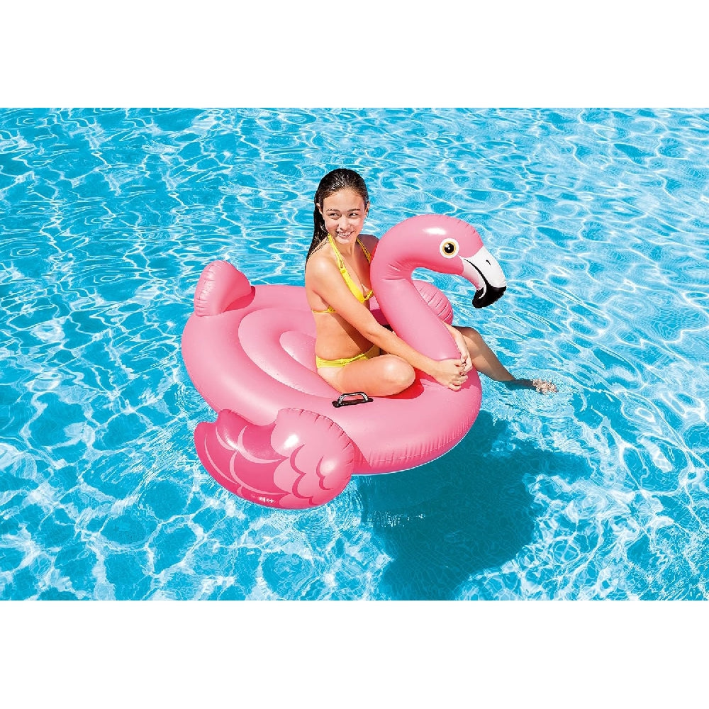 INTEX Pink Flamingo Ride-On Float – Iconic Large Inflatable Pool Float for Summer Parties and Photos - Image 4