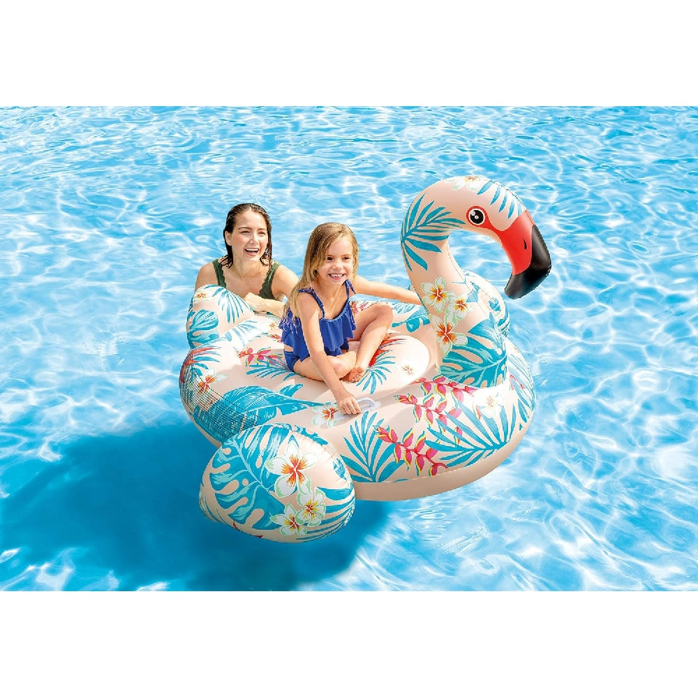INTEX Tropical Flamingo Ride-On Float – Vibrant Pink Island Style Inflatable Swim Lounge for Kids - Image 4