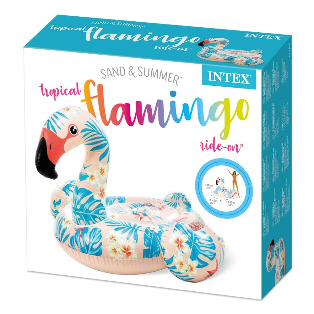 INTEX Tropical Flamingo Ride-On Float – Vibrant Pink Island Style Inflatable Swim Lounge for Kids - Image 6
