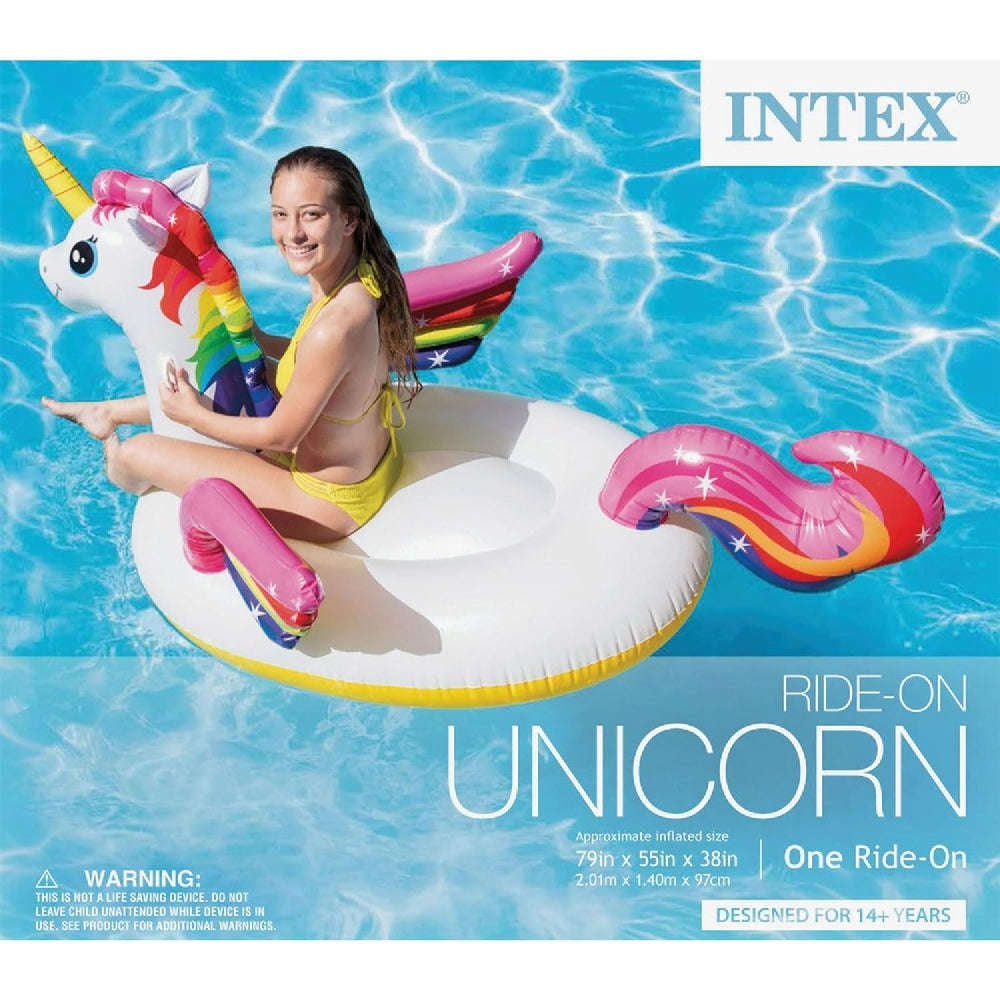 INTEX Giant Majestic Unicorn Ride-On Float – Oversized Fantasy Island Float for Teens and Adults (13+) - Image 6