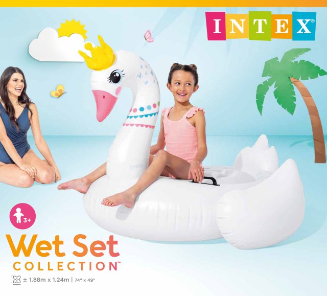 INTEX Majestic Swan Ride-On Pool Float – Elegant White Swan Inflatable Swim Lounge for Backyard Fun - Image 3