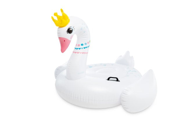 INTEX Majestic Swan Ride-On Pool Float – Elegant White Swan Inflatable Swim Lounge for Backyard Fun