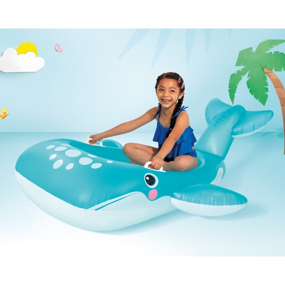 INTEX Orca Whale Ride-On Float – Realistic Killer Whale Graphics Inflatable Water Toy with Dual Handles - Image 3