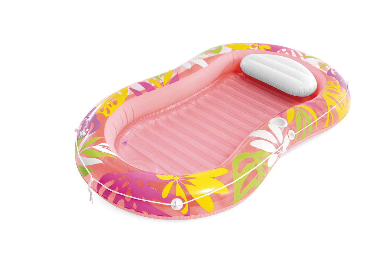 INTEX Tropical Oasis Inflatable Lounge – Premium Pool Recliner with Contoured Backrest & Integrated Cup Holder - Image 3