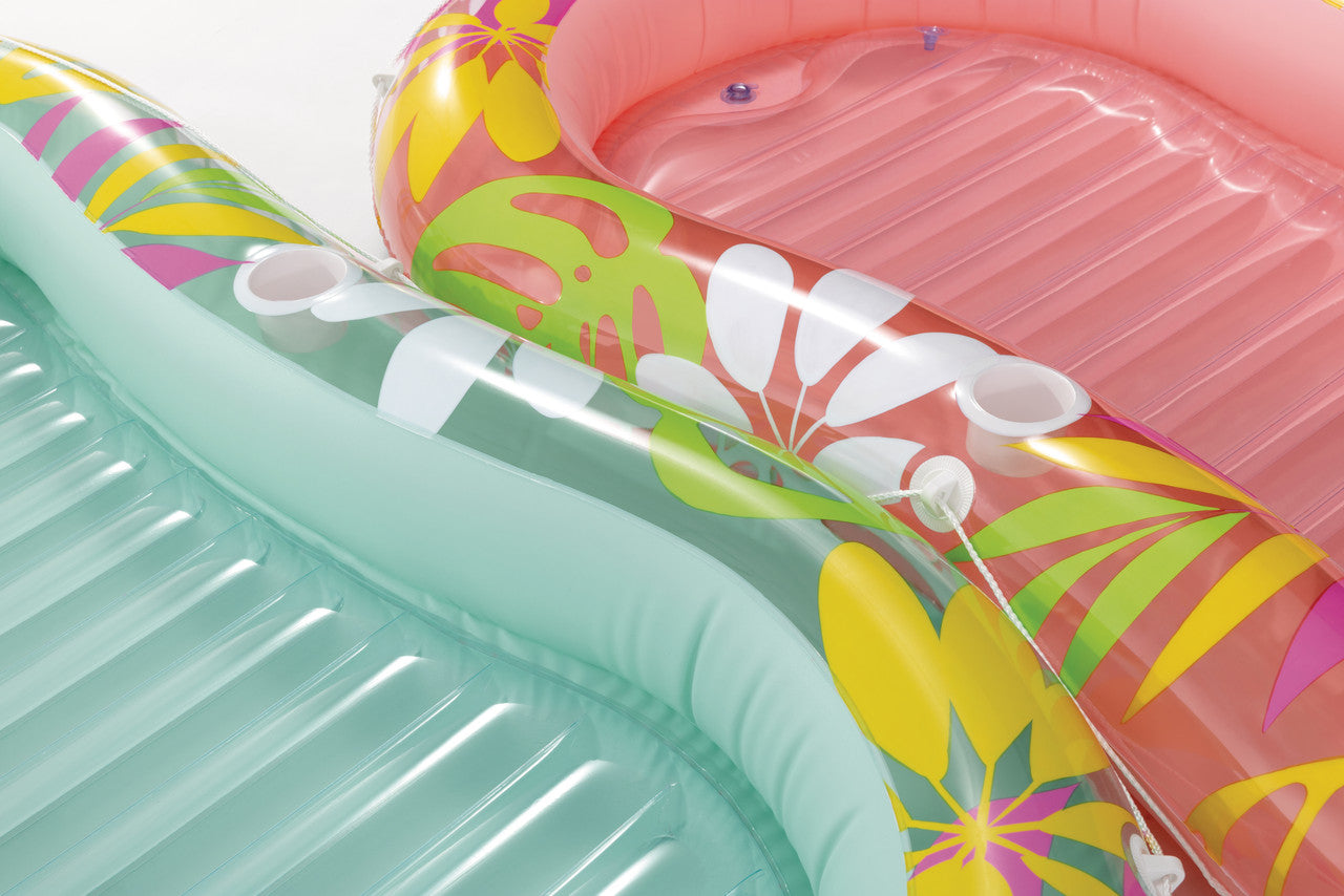 INTEX Tropical Oasis Inflatable Lounge – Premium Pool Recliner with Contoured Backrest & Integrated Cup Holder - Image 4