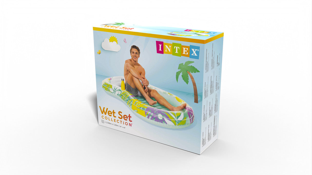 INTEX Tropical Oasis Inflatable Lounge – Premium Pool Recliner with Contoured Backrest & Integrated Cup Holder - Image 6