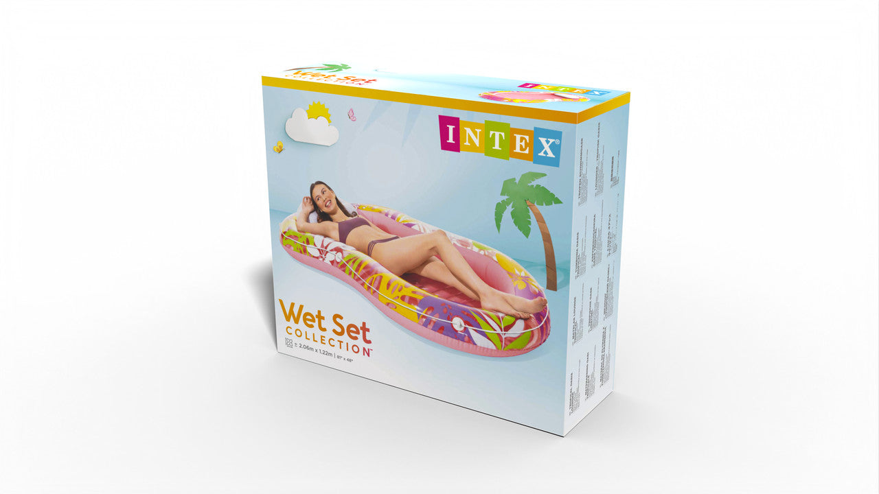 INTEX Tropical Oasis Inflatable Lounge – Premium Pool Recliner with Contoured Backrest & Integrated Cup Holder - Image 7
