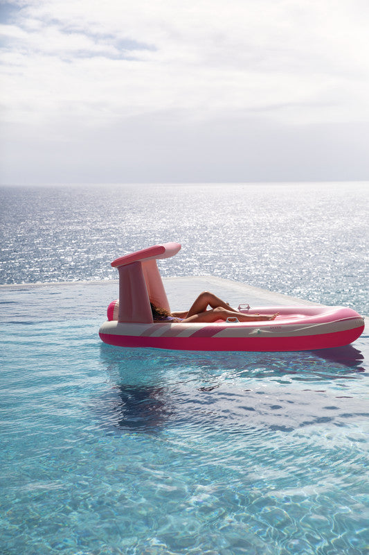INTEX Pink Paradise Island Boat Float – Luxury Inflatable Lounge with Detachable Canopy & Cup Holders (13+) - Image 3