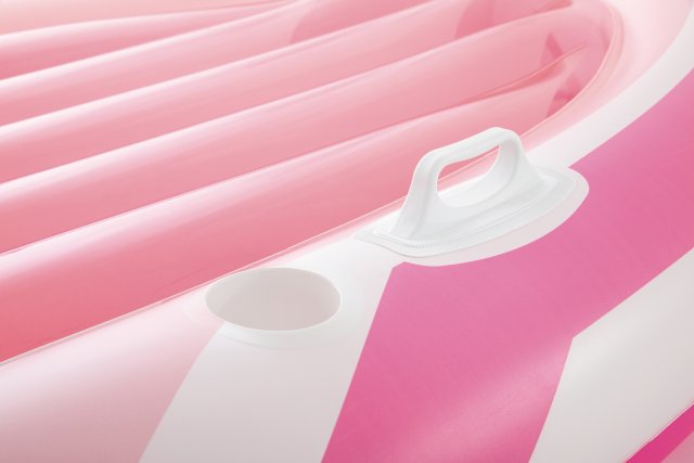 INTEX Pink Paradise Island Boat Float – Luxury Inflatable Lounge with Detachable Canopy & Cup Holders (13+) - Image 5
