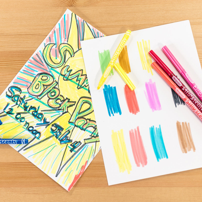 CRAYOLA Washable Fine line Scented Markers - 10 Colors