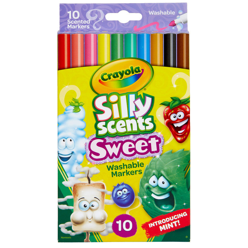CRAYOLA Washable Fine line Scented Markers - 10 Colors