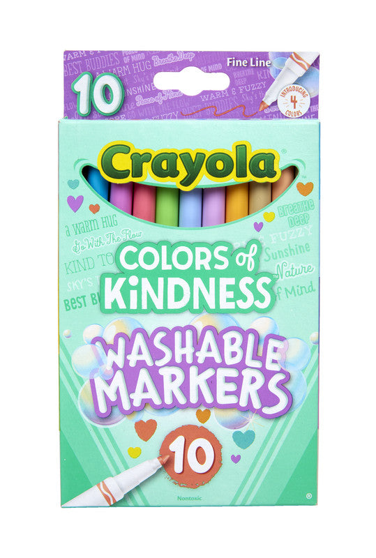 CRAYOLA LLC Crayola Colours of Kindness Washable Markers Unisex, 3+ Years, Pack of 10