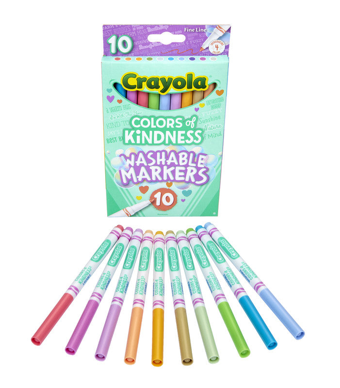 CRAYOLA LLC Crayola Colours of Kindness Washable Markers Unisex, 3+ Years, Pack of 10 - Image 2
