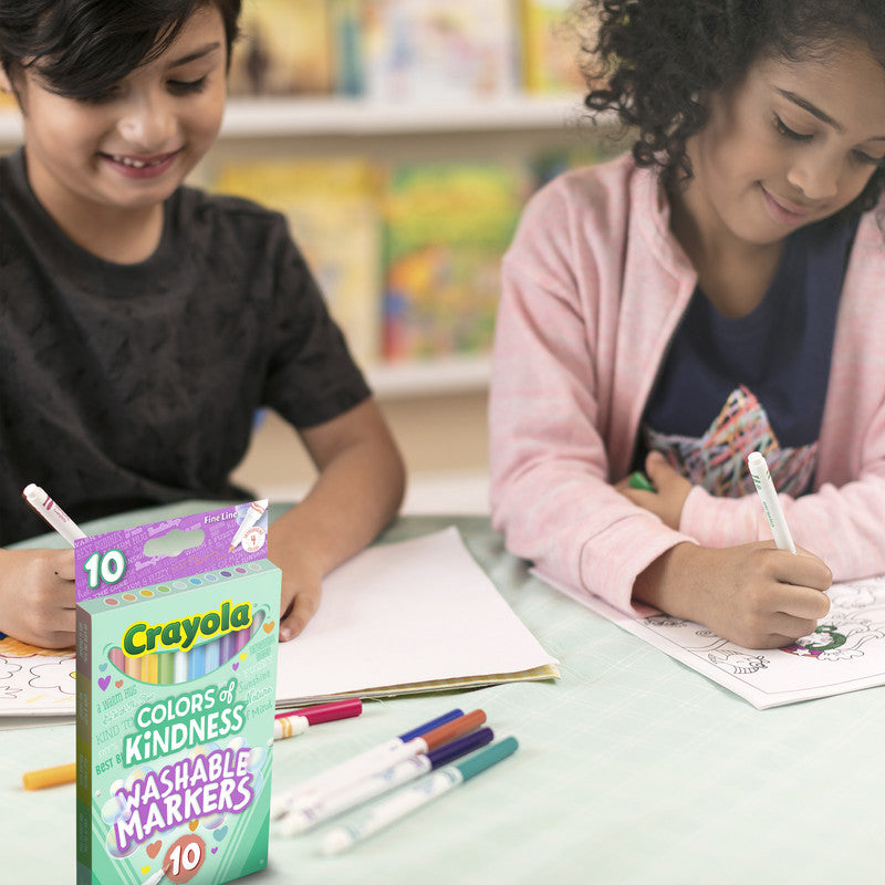 CRAYOLA LLC Crayola Colours of Kindness Washable Markers Unisex, 3+ Years, Pack of 10 - Image 4
