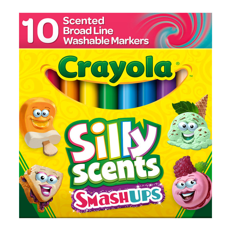 CRAYOLA LLC Crayola MARKER 10CT BLUE SILLY/SCENTS SMASH UP, WASHABLE , 24PK