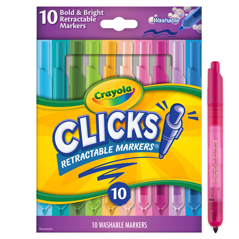 CRAYOLA LLC Crayola Clicks Bold Retractable Markers Unisex, 8+ Years, Pack of 10 - Image 2