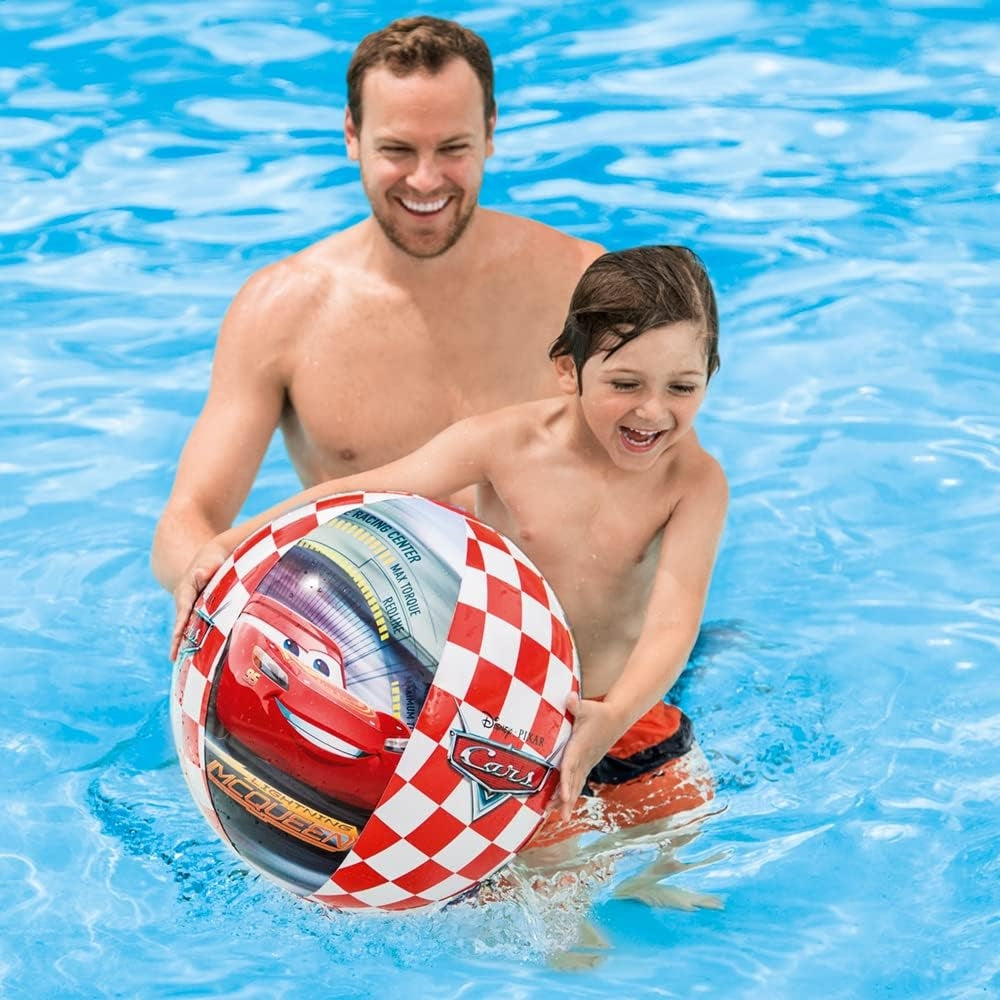 INTEX Disney Pixar Cars Beach Ball – Licensed Character Inflatable Play Ball for Racing Fans - Image 4