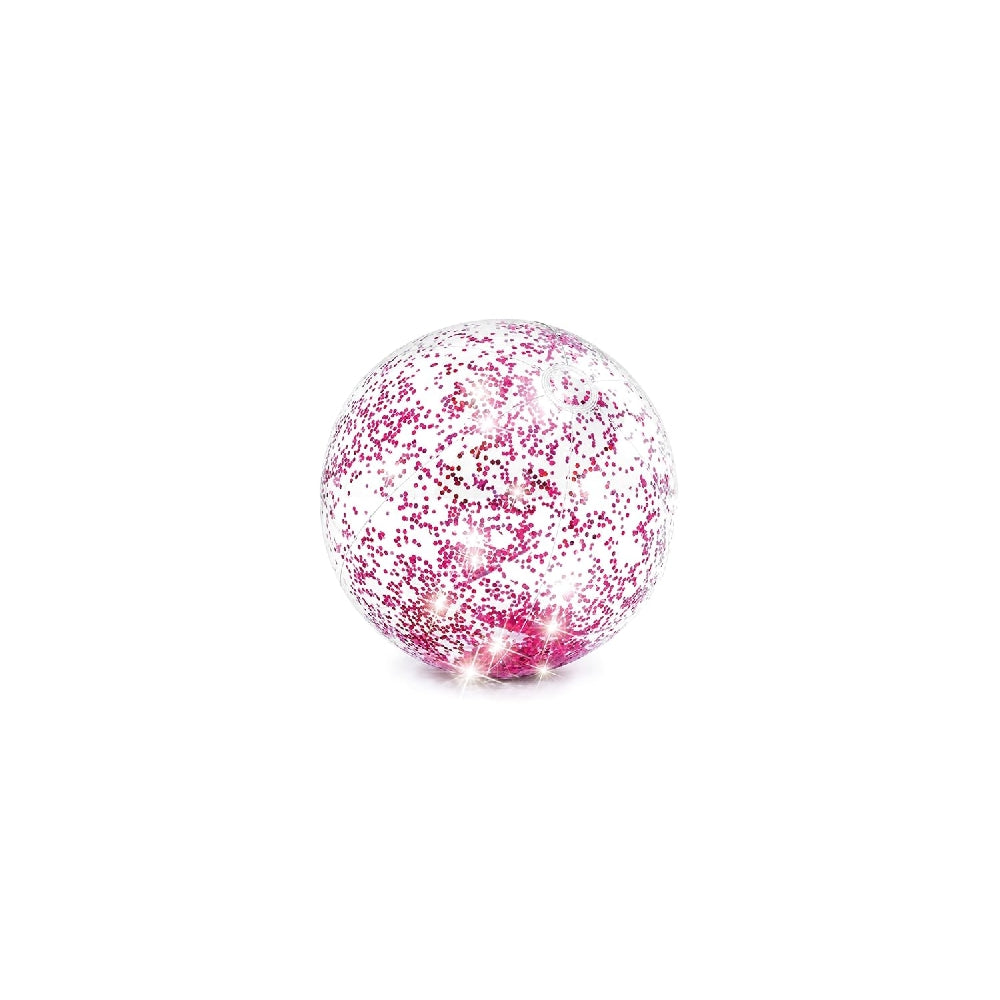 INTEX Transparent Glitter Beach Balls (Assorted) – Sparkling Inflatable Play Balls for Backyard Fun - Image 2