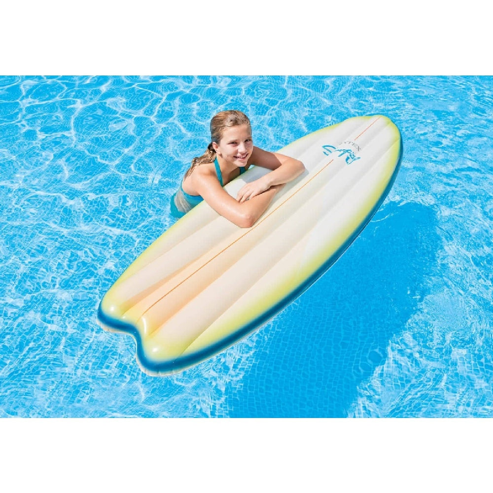 INTEX Surf's Up Inflatable Mats (Pack of 2) – Surfboard Style Water Floats with Fiber-Tech Construction - Image 4