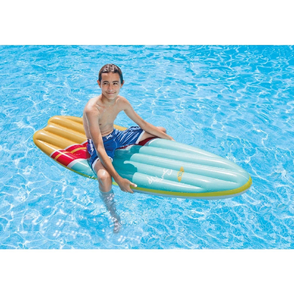 INTEX Surf's Up Inflatable Mats (Pack of 2) – Surfboard Style Water Floats with Fiber-Tech Construction - Image 5