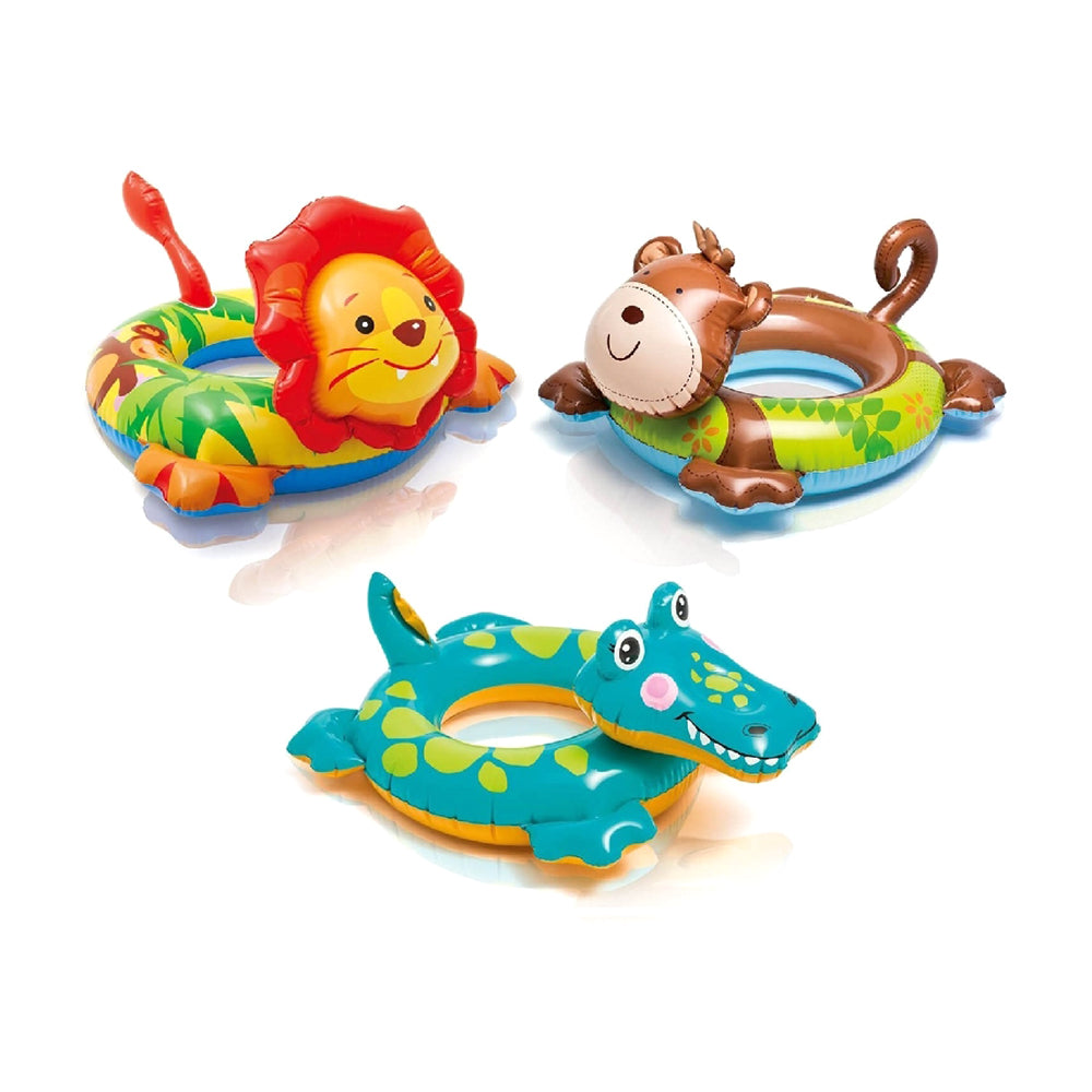 INTEX Big Animal Ring Floats – Whimsical Llama & Unicorn Inflatable Pool Rings with Sturdy Handles