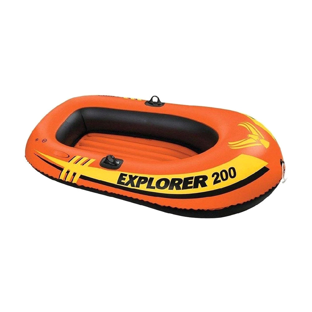 INTEX Explorer 200 Inflatable Boat – 2-Person Recreational Rowing Raft with 2 Air Chambers